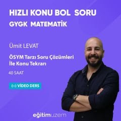 2024 GYGK MATEMATİK-SAYISAL MANTIK-GEOMETRİ Hızlı Konu Bol Soru  Ümit Levat İle Bireysel Soru Çözümü