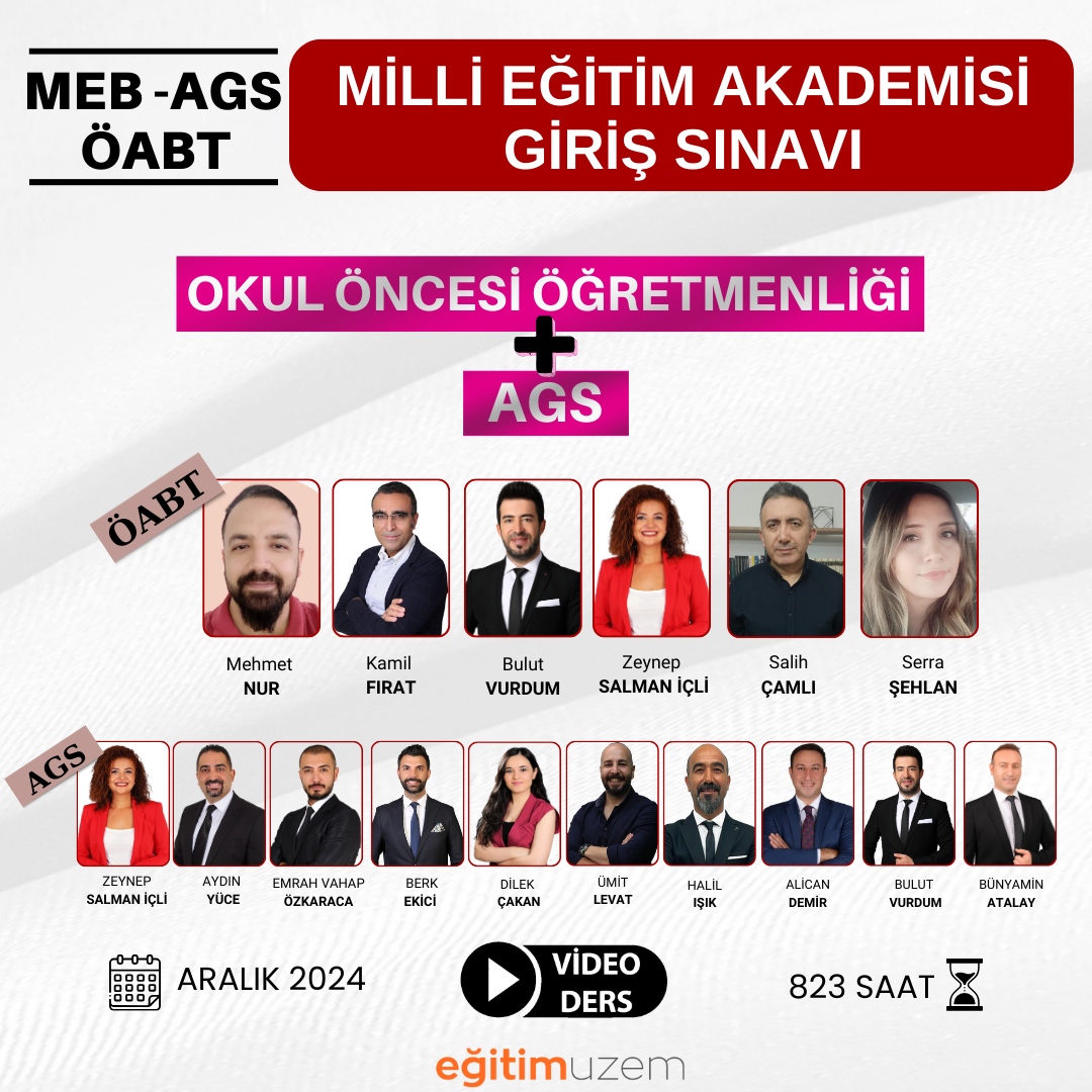 2025 MEB - AGS + OKUL ÖNCESİ ÖĞRETMENLİĞİ - VİDEO DERS