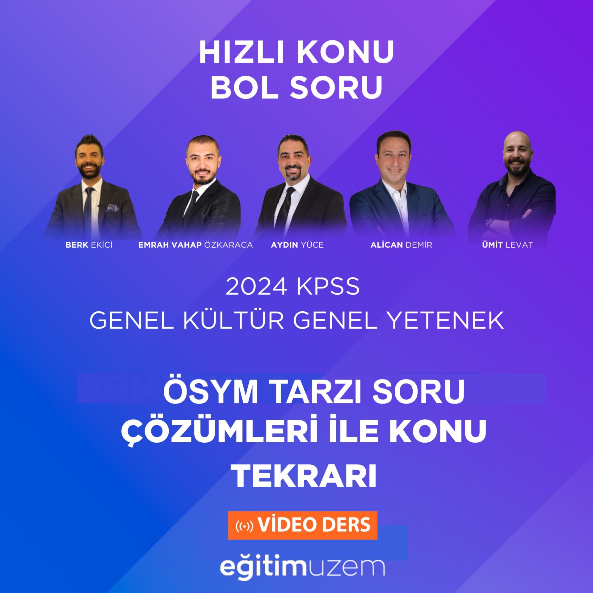 2024 GYGK Hızlı Konu Bol Soru Video  Ders