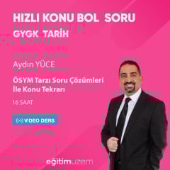 2024 GYGK TARİH Hızlı Konu Bol Soru Aydın Yüce ile Bireysel Soru Çözüm