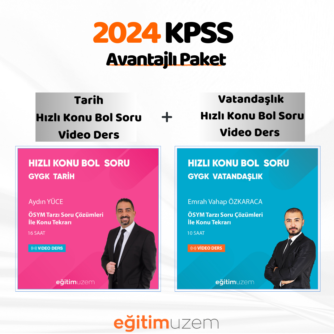 Aydın Yüce ile Tarih HKBS Video Ders - Emrah Vahap Özkaraca ile Vatandaşlık HKBS  Video Ders