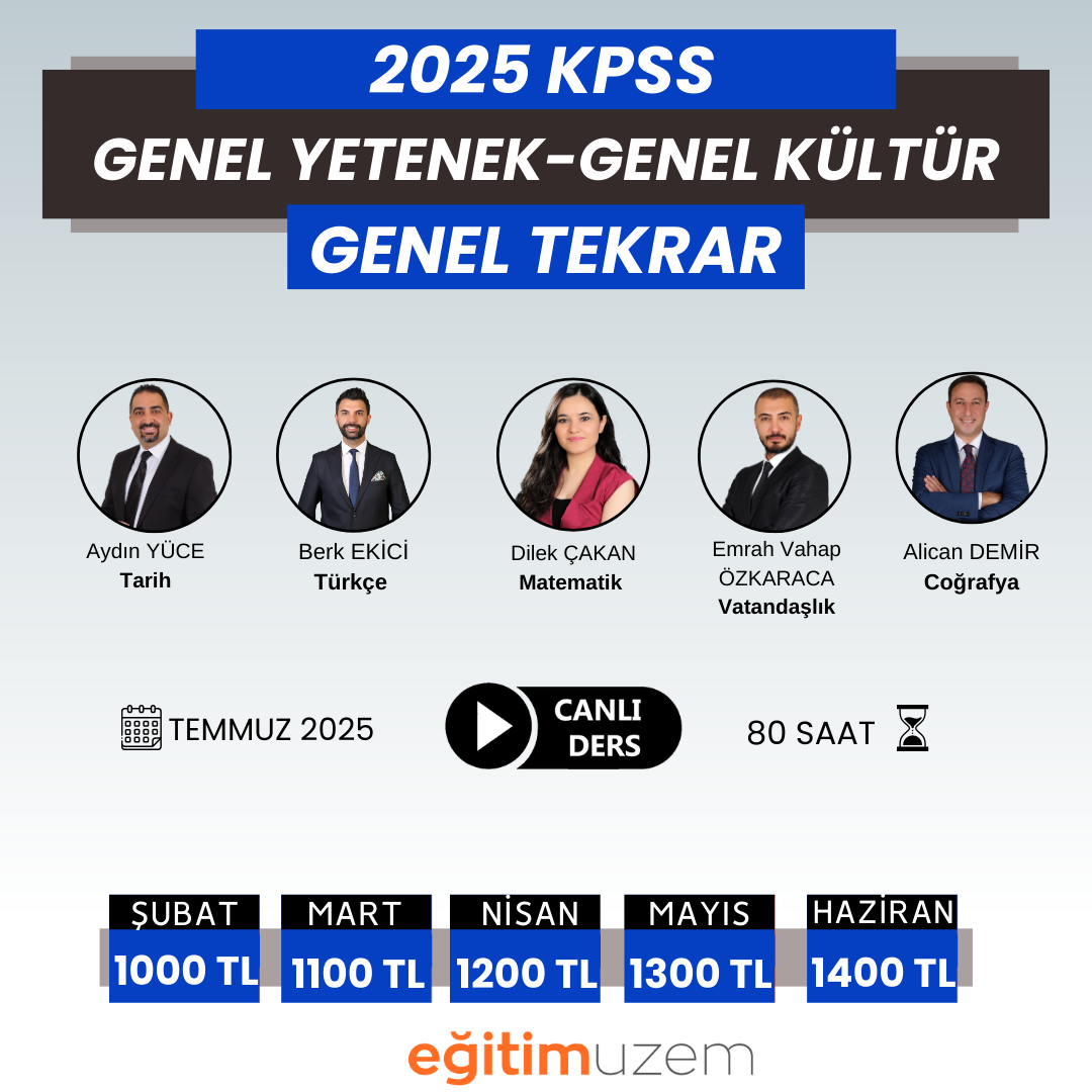 2025 KPSS GYGK GENEL TEKRAR CANLI DERS