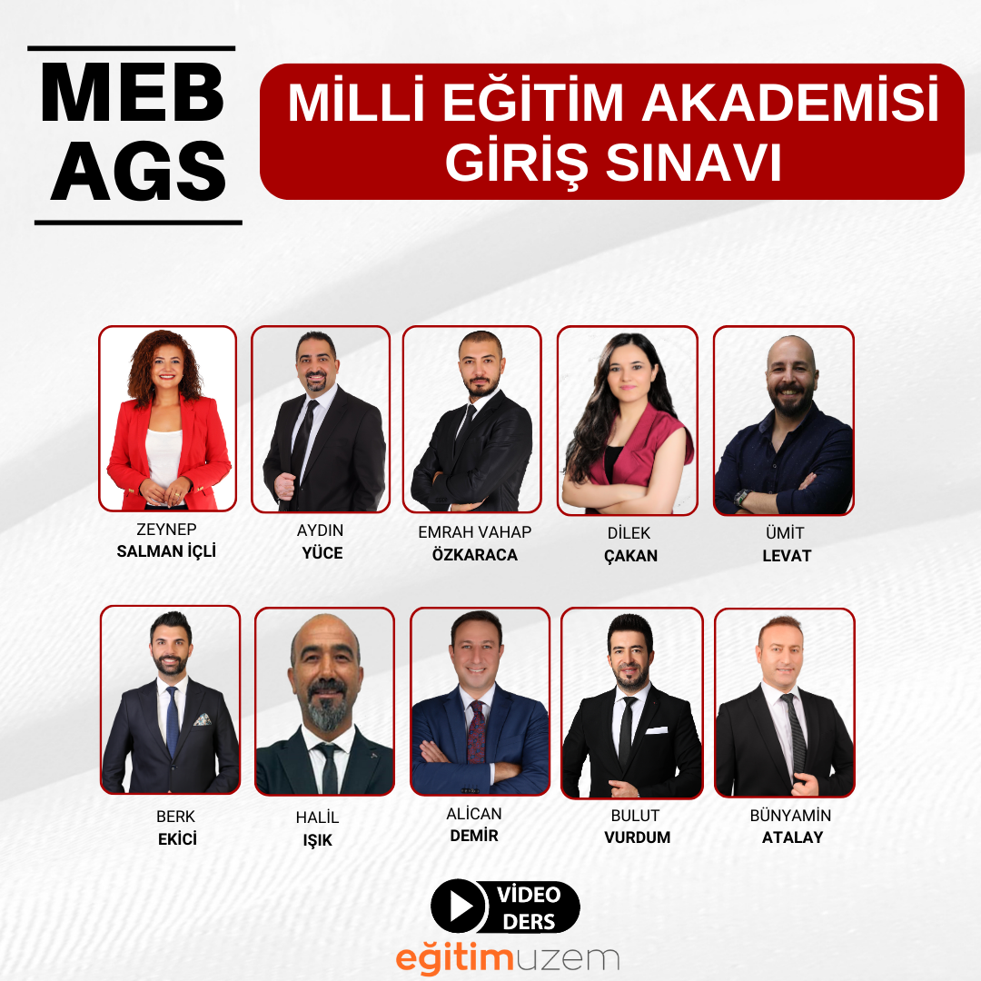 2025 MEB AKADEMİ GİRİŞ SINAVI - AGS - VİDEO DERS
