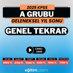 2025 KPSS A GRUBU YIL SONU GENEL TEKRAR