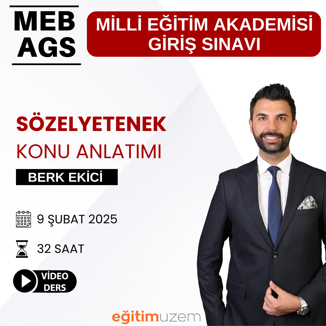 2025 MEB -AGS - Sözel Yetenek Video Ders