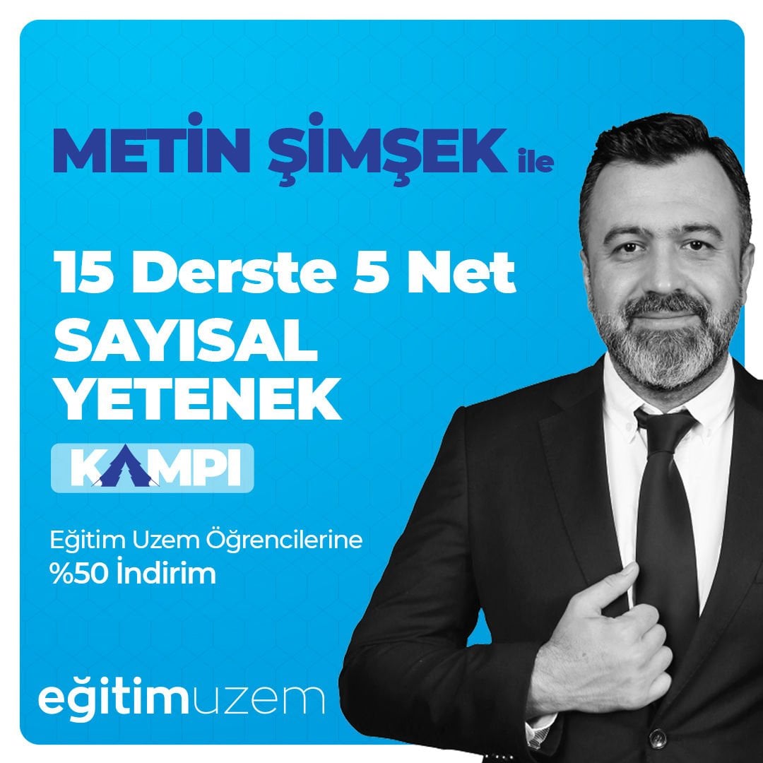 15 DERSTE 5 NET SAYISAL YETENEK KAMPI VİDEO DERS