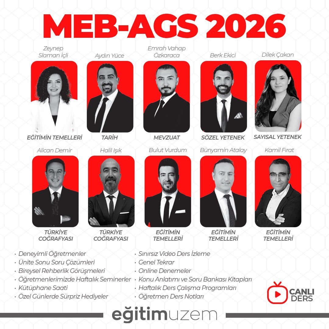 2026 MEB AKADEMİ GİRİŞ SINAVI - AGS - CANLI DERS