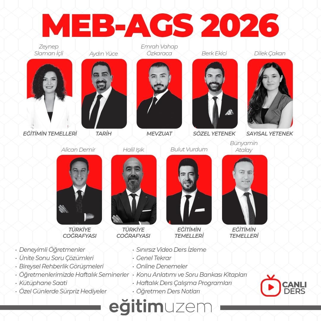 2026 MEB AKADEMİ GİRİŞ SINAVI - AGS - CANLI DERS