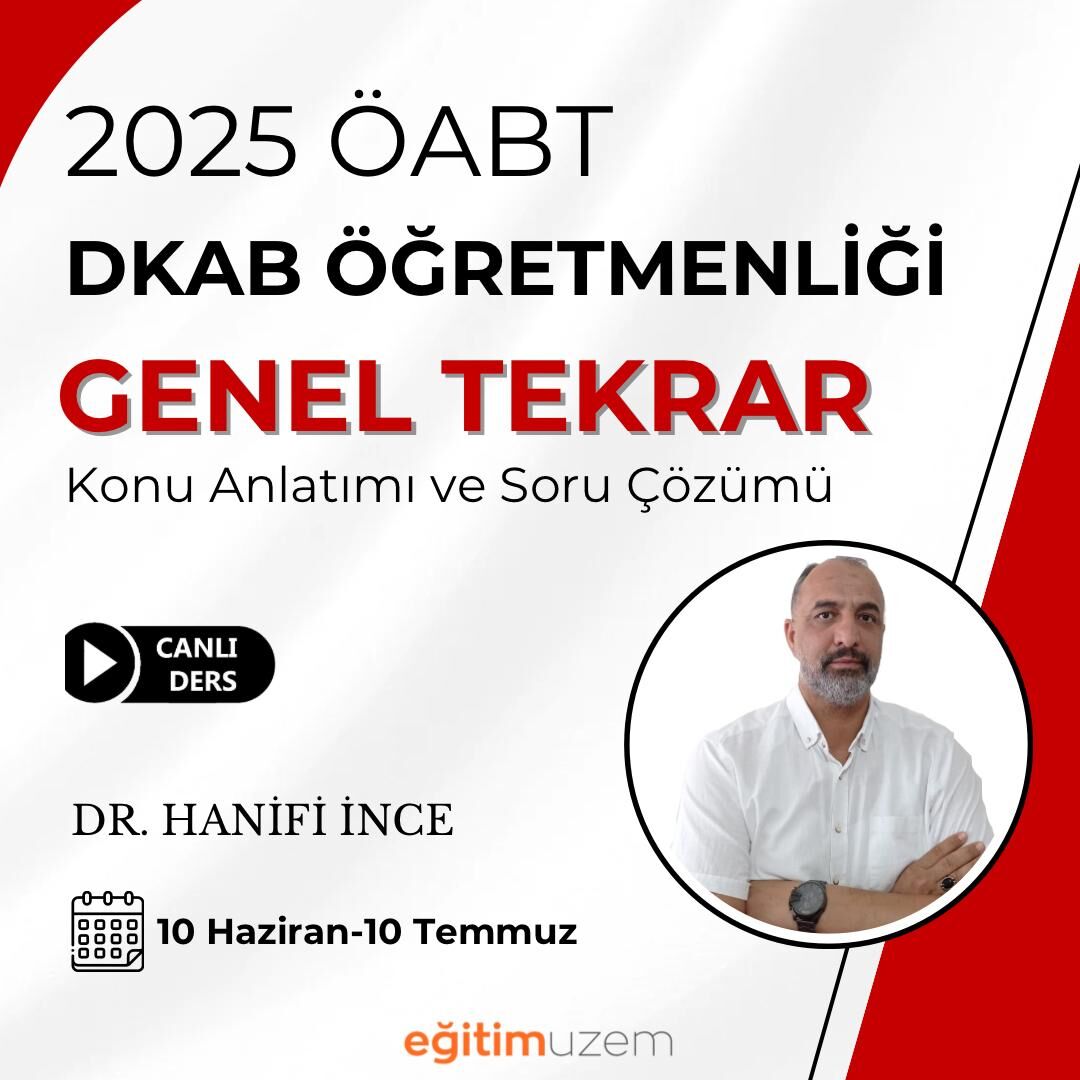 2025 ÖABT DKAB - DİN KÜLTÜRÜ VE AHLAK BİLGİSİ ÖĞRETMENLİĞİ GENEL TEKRAR VİDEO DERS
