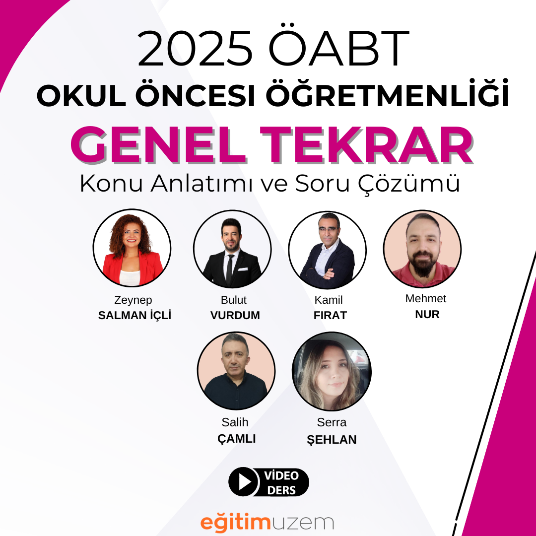 2025 ÖABT OKUL ÖNCESİ ÖĞRETMENLİĞİ GENEL TEKRAR VİDEO DERS