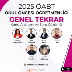 2025 ÖABT OKUL ÖNCESİ ÖĞRETMENLİĞİ GENEL TEKRAR CANLI DERS