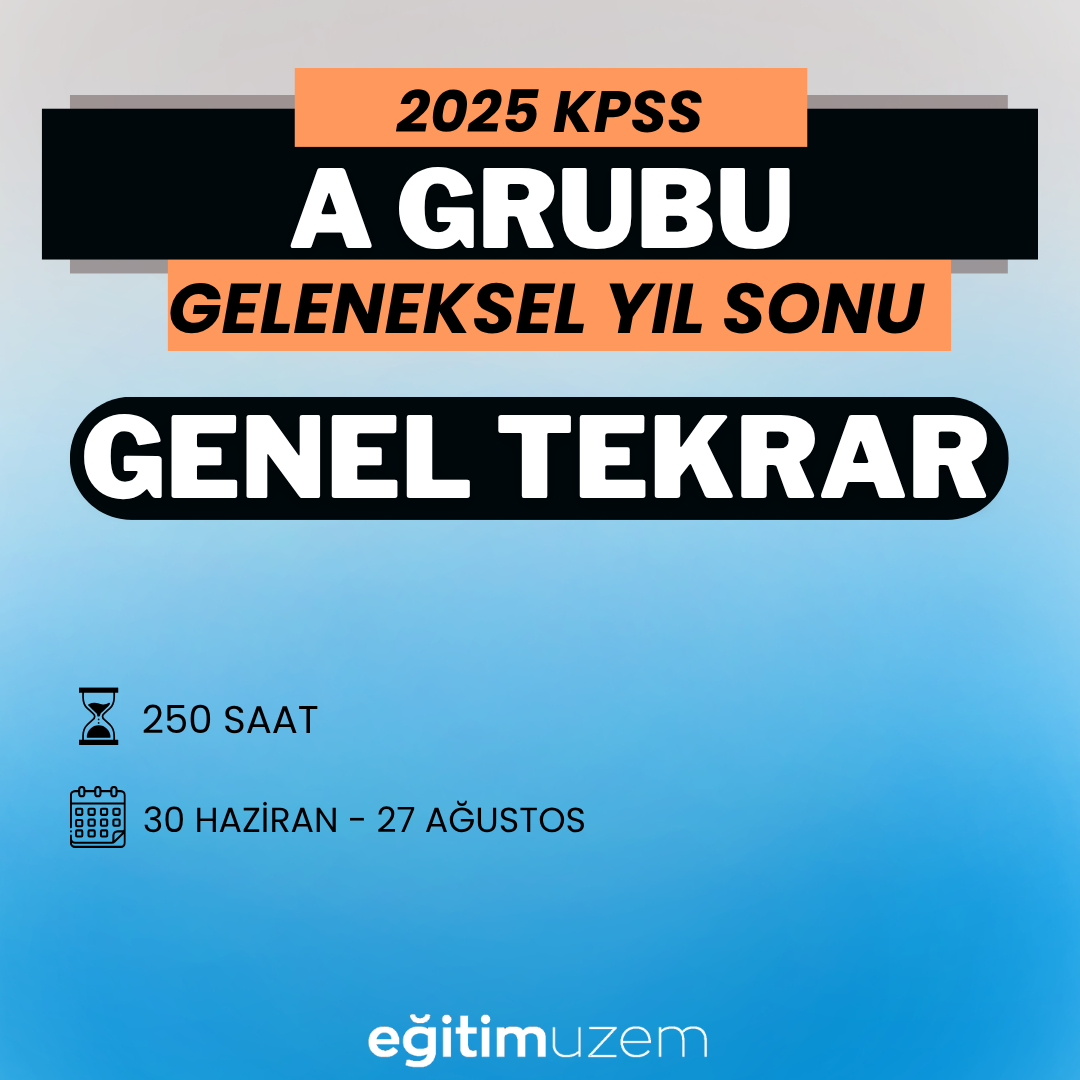 2025 KPSS A GRUBU YIL SONU GENEL TEKRAR | VİDEO DERS