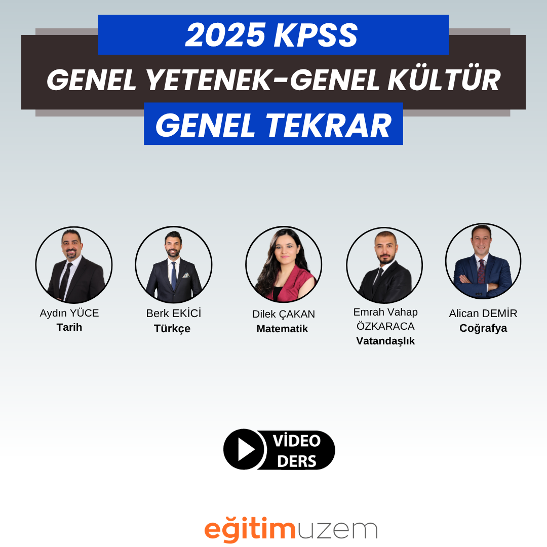 2025 KPSS GYGK GENEL TEKRAR VİDEO DERS