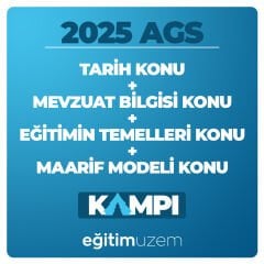 2025 AGS TARİH KONU ANLATIMI + MEVZUAT BİLGİSİ KONU ANLATIMI + EĞİTİMİN TEMELLERİ KONU ANLATIMI + MAARİF MODELİ KAMPI