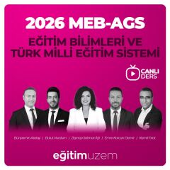 2026 MEB-AGS EĞİTİM BİLİMLERİ VE TÜRK MİLLİ EĞİTİM SİSTEMİ VİDEO DERS