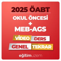 2025 MEB AGS VİDEO DERS + OKUL ÖNCESİ ÖĞRETMENLİĞİ VİDEO DERS + GENEL TEKRAR