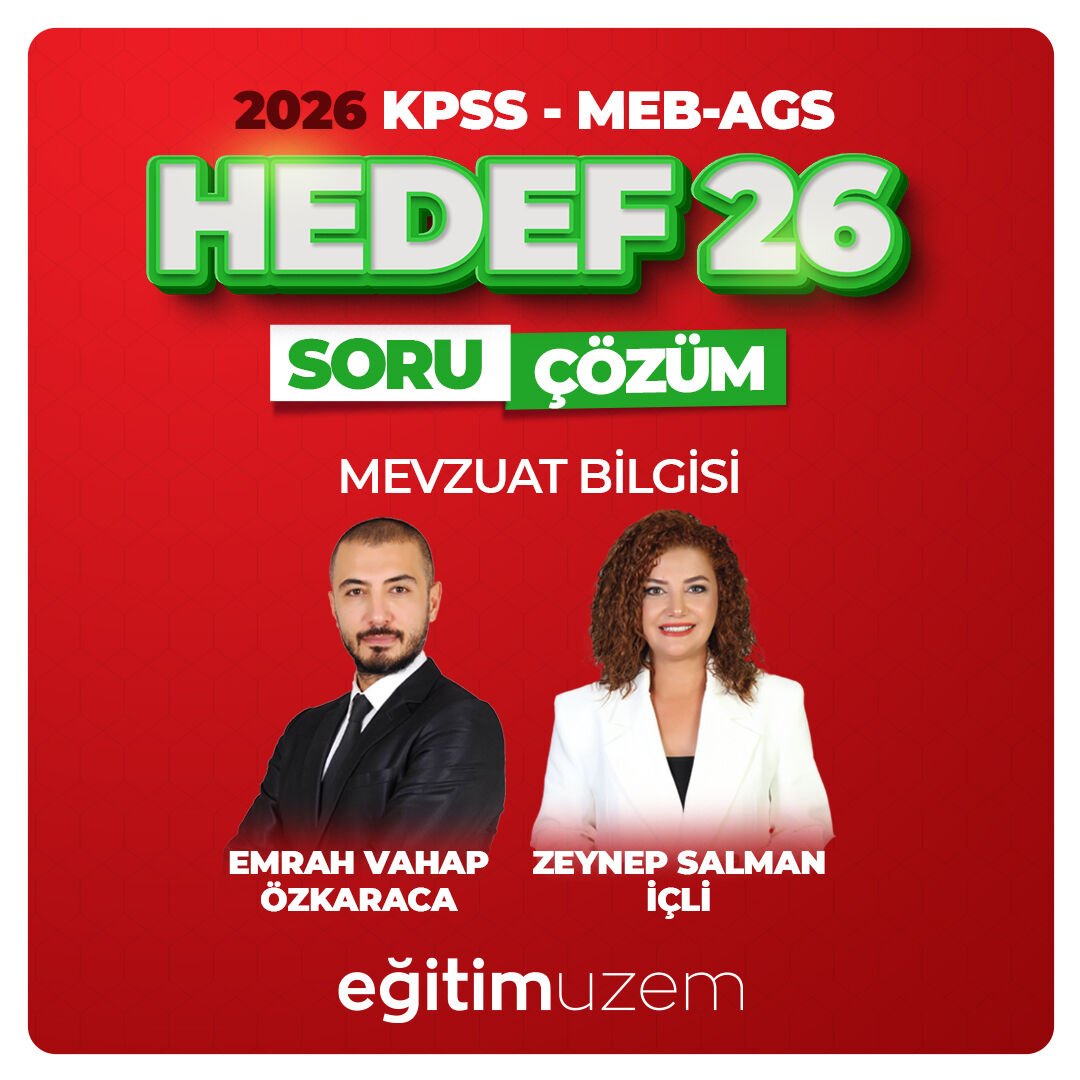 HEDEF 26  MEVZUAT BİLGİSİ CANLI SORU ÇÖZÜM PAKETİ