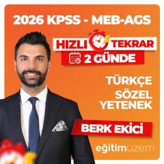 2026 2 GÜNDE TÜRKÇE-SÖZEL YETENEK HIZLI TEKRAR CANLI DERS