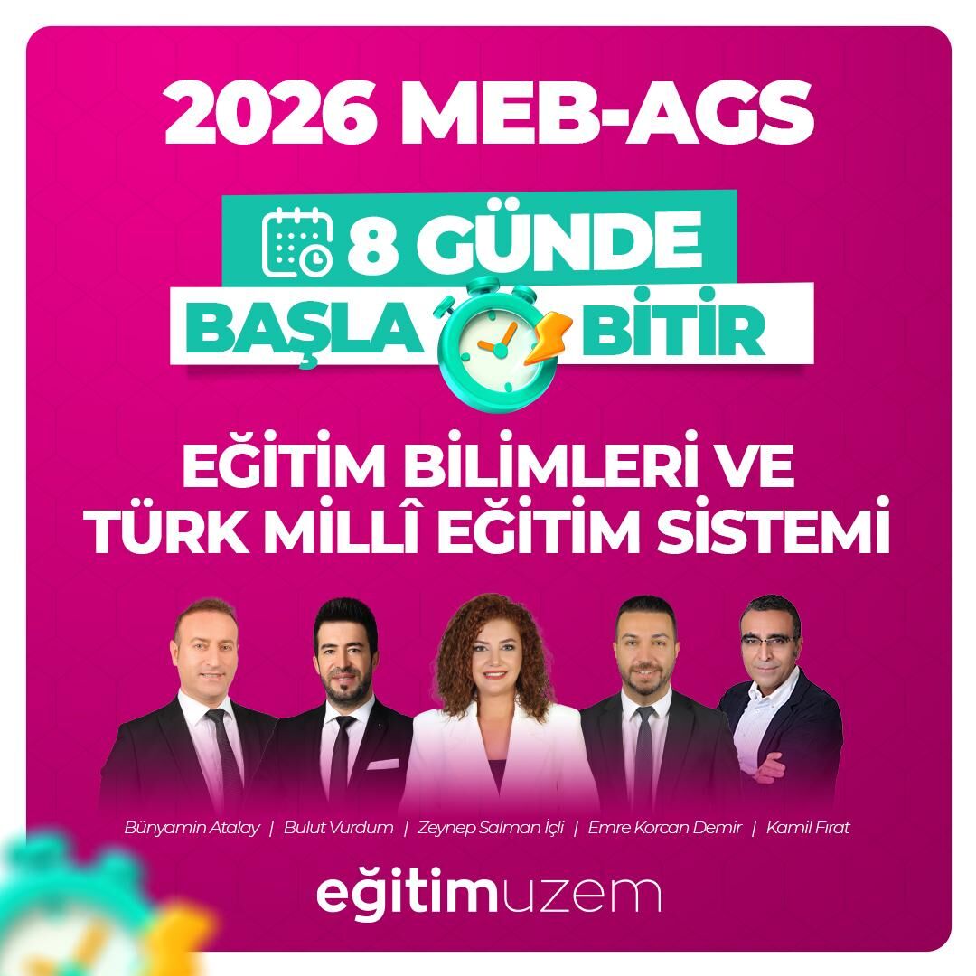 2026 8 GÜNDE EĞİTİM BİLİMLERİ VE TÜRK MİLLİ EĞİTİM SİSTEMİ BAŞLA BİTİR CANLI TEKRAR