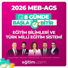 2026 8 GÜNDE EĞİTİM BİLİMLERİ VE TÜRK MİLLİ EĞİTİM SİSTEMİ BAŞLA BİTİR VİDEO TEKRAR