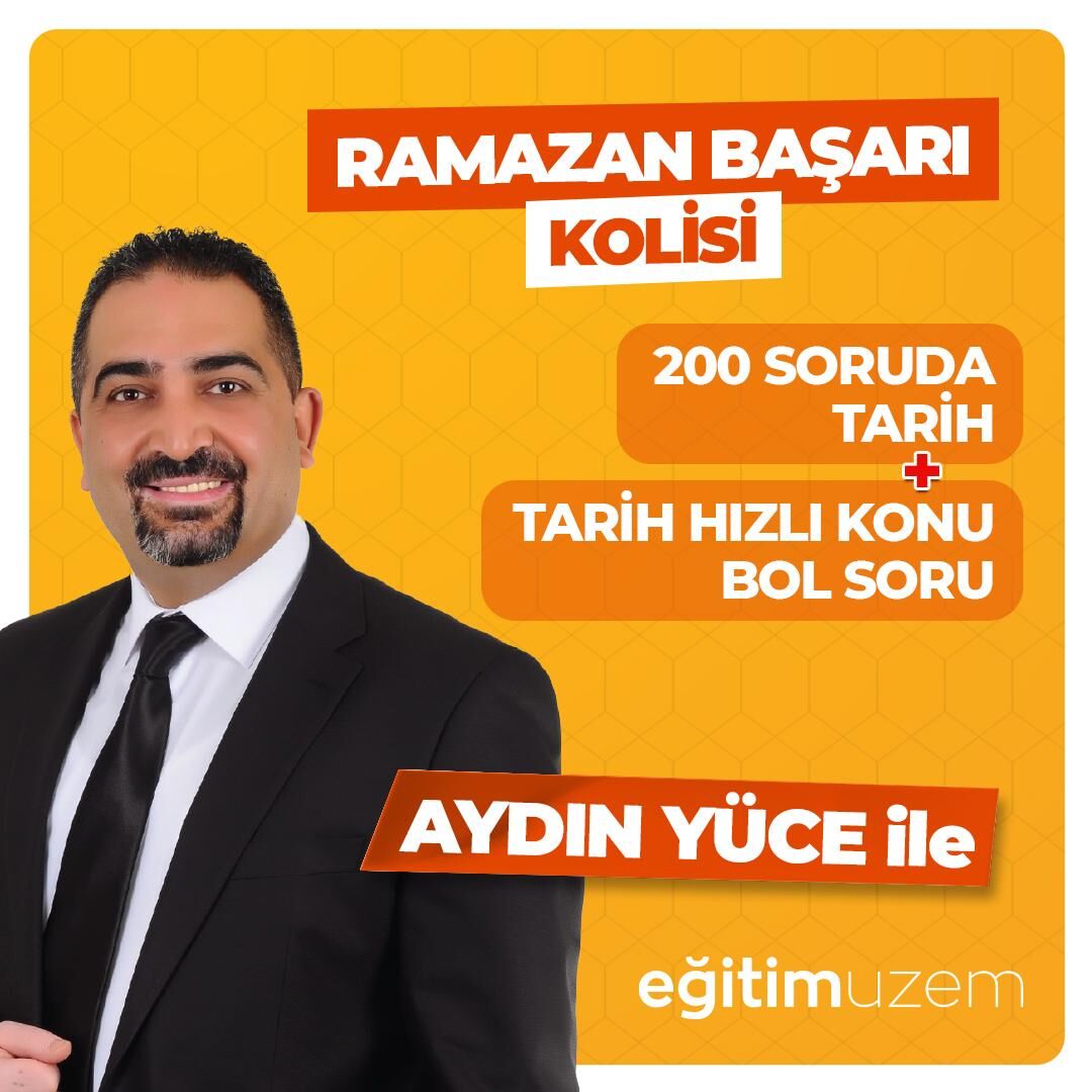 RAMAZAN BAŞARI KOLİSİ - 2024 200 SORUDA TARİH+TARİH HIZLI KONU BOL SORU