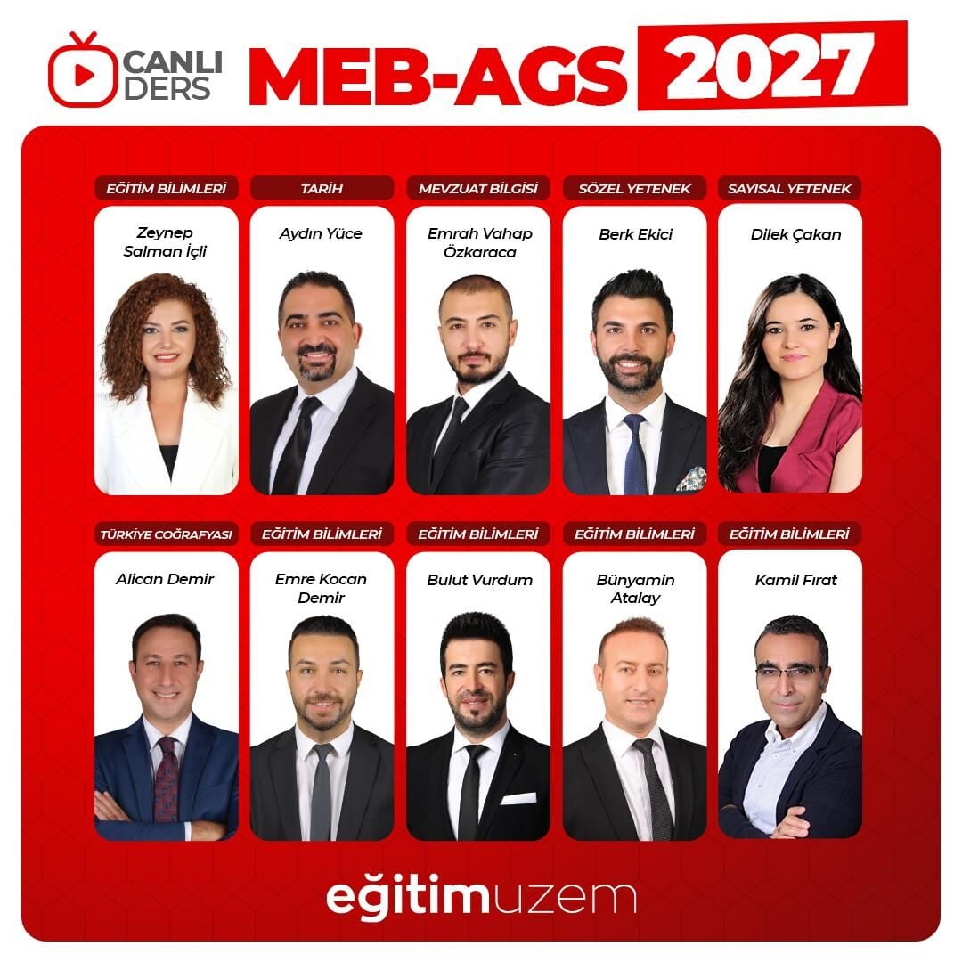 2027 MEB AKADEMİ GİRİŞ SINAVI - AGS - CANLI DERS