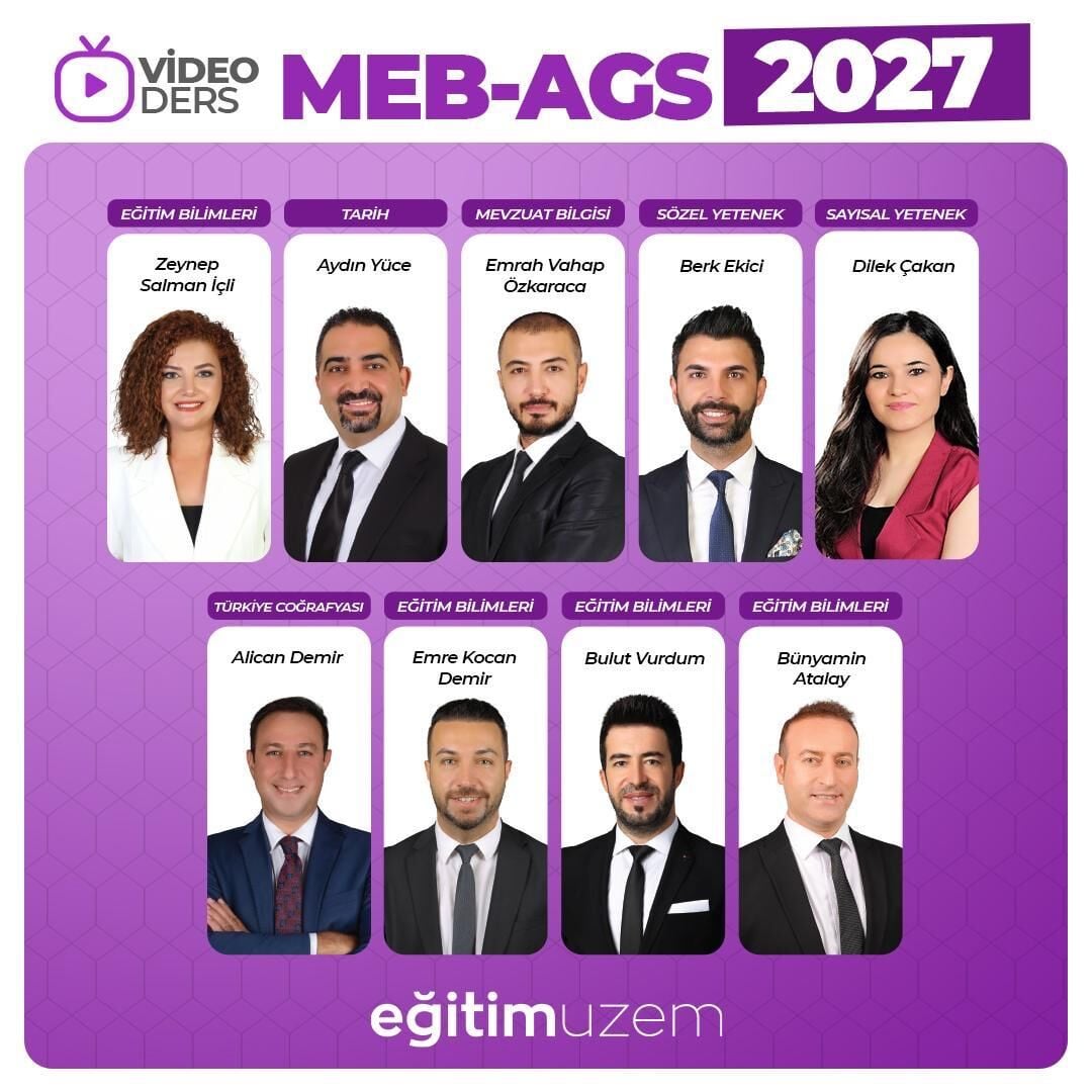 2027 MEB AKADEMİ GİRİŞ SINAVI - AGS - VİDEO DERS
