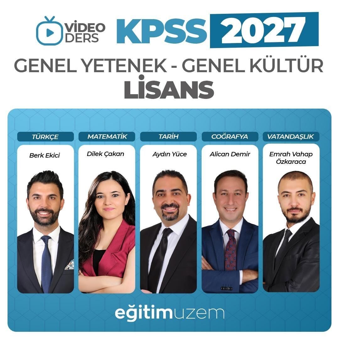 2027 KPSS LİSANS GENEL YETENEK GENEL KÜLTÜR - VİDEO DERS