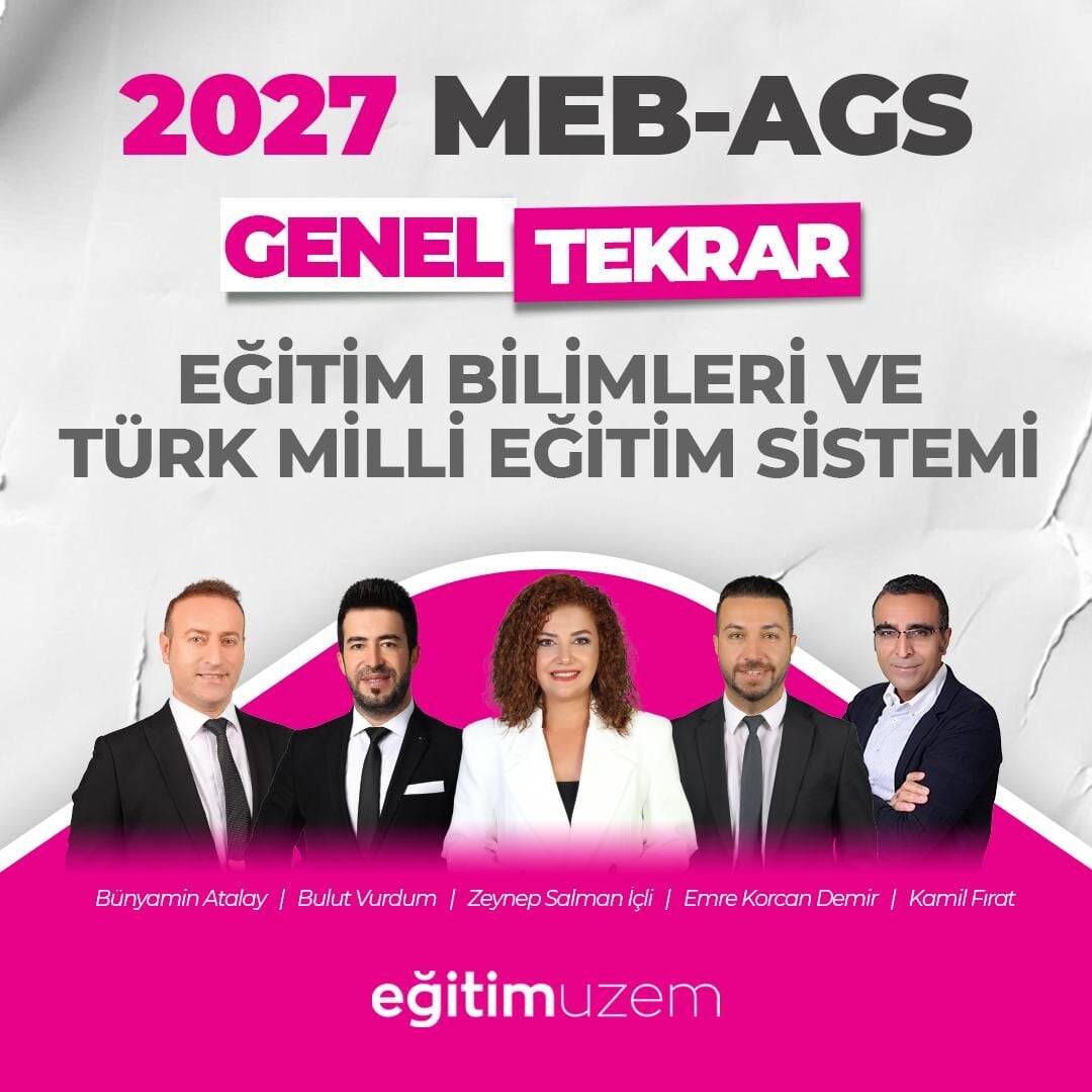 2027 MEB-AGS EĞİTİM BİLİMLERİ VE TÜRK MİLLİ EĞİTİM SİSTEMİ GENEL TEKRAR CANLI DERS