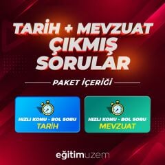 TARİH+MEVZUAT ÇIKMIŞ SORULAR
